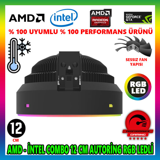 Zoko ICE Auto RGB CPU işlemci Soğutucu Fan